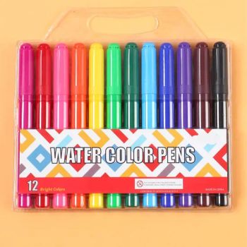 Jumbo Kids Watercolor Marker Pens 12 Colors 143x14mm AM862 MOQ100 15D Non-Toxic Washable - Qingyuan County Hongyun Penindustry Co., Ltd. - China