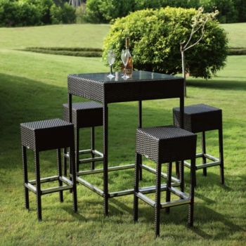 5 Piece Outdoor Patio Rattan Dining Bar Furniture Set Condition New Trademark CIAO Folded Unfolded HS Code 9401590000 Warranty 2 -5 - Foshan Shunde Ciao Furniture Co., Ltd. - China