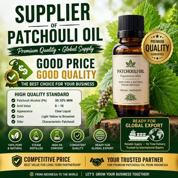 patchouli oil Delivery Form Bottles, Drums - Nusa Moruun Trust - Indonesia