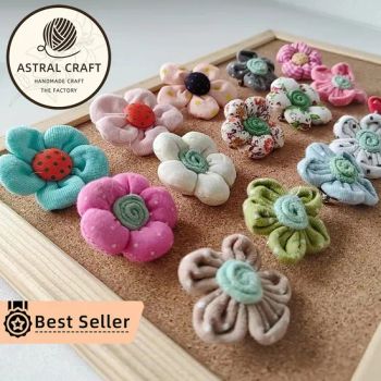 Handmade Finished Fashion Party 3D Floral Rose Girl Small Embroidery Brooch Pin - Shantou Tianshangxing Crafts Processing Factory - China