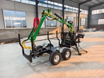 ATV Log Trailer with Hydraulic Crane & Grapple for Farm and Forestry Use - Bossworth Industrial Group Limited - China