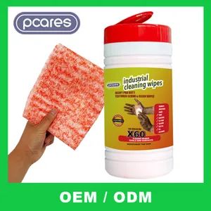Wood Furniture Industrial Wiper Textured Scrubbing Paper Industry Hand Heavy Duty Cleaning Industrial Wet Wipes - Shanghai Pcares Cosmetic Co. Ltd - China