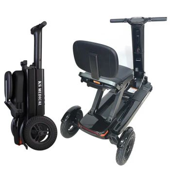 Ksm-908 High Quality Three Wheel 10 Inch Electric Tricycle 3 Wheel Handicap Scooters Quick Fold with Seat for Elderly - Ningbo Ks Medical Tech Co., Ltd - China