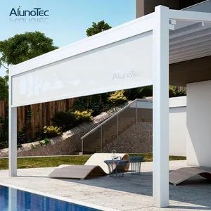 Electric Blackout Canvas Sliding PVC Fabric Retractable Patio Roof - GUANGDONG ALUNO INDUSTRY CO., LTD. - China
