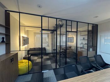Aluminium Partitions Durability High Motion Type Seamless Finish Meticulously Finished Material Premium Glasswork And - Prime Creations - India