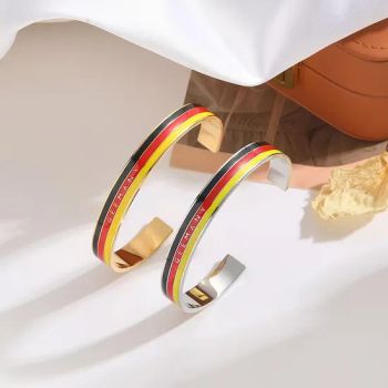Popular Titanium Steel Gold-Plated Bangle Germanyflag Bracelet Trend Cuff Bangles Fine Jewellery Accessories - Putian Chengqiu Hui Trading Co., Ltd. - China