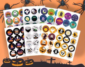 Halloween Stickers Gift Stickers Round Stickers Pumpkin Stickers - Xiamen Fushunjie Industry and Trade Co., Ltd. - China