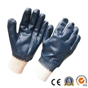 Fully Double Dipped Blue Nitrile Gloves Protective Safety Work Gloves - Hangzhou Hemai Imp & Exp Co., Ltd. - China
