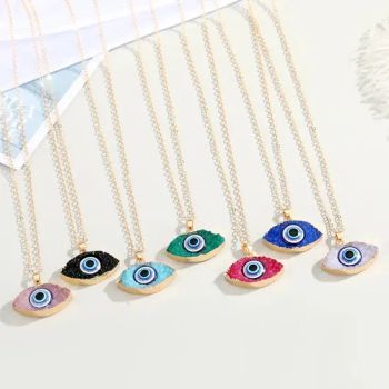 Gift New Fashion Color Turkish Demon Evil Eye Charm Necklace Simple Resin Eye Pendant - Dongguan Hongsheng Craft Gifts Co., Ltd. - China