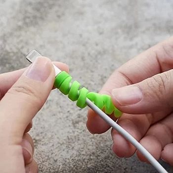 Cable Protection Design Spiral Grip Type Secure Grip Material Flexible Silicone Cable Protection Prevents Bending, Fraying, And - Shoper Zone - India