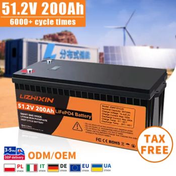 Solar LiFePO4 Battery Pack 51 2V 200ah Lithium Iron Phosphate Battery 24V 48V 100ah 300ah Home Solar Energy System - Shenzhen Lizhixin Technology Co., Ltd - China