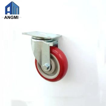 Rubber Trolley Wheel Heavy Duty Stainless Steel Furniture Locking Brake Industrial Casters Wheels - Shanghai Angmi New Material Co., Ltd. - China