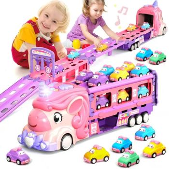 Dinosaur Truck Unicorn Niulong Folding Track Alloy Car Storage Sliding Inertial Engineering Truck Plastic Children Wholesale Toys - Shantou City Chenghai District Mengmeng Elephant Toy Factory (Individual Business Owner) - China