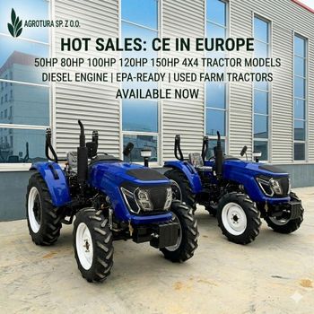 CE Certified 50HP 80HP 100HP 120HP 150HP 4x4 Diesel Farm Tractor with EPA Engine – Hot Sale Used Agricultural Tractors, Heavy Duty Performance, Fuel Efficient, Multi-Purpose Farming Equipment Available for Immediate Delivery Worldwide - agroturaspzoo - Poland