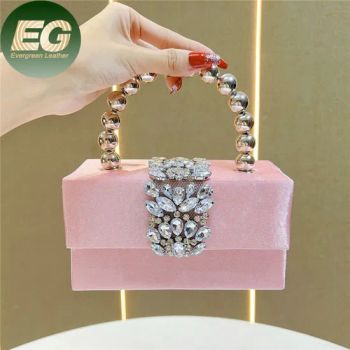 Eb1718 Women's Crystal Clutch Bag Wedding Pearl Fashion Tote Rhinestone Evening Party Acrylic Gift Hand for Luxury Wholesale Bags - Guangzhou Evergreen Leather Goods Co., Ltd. - China