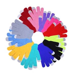 Cheap Mittens Winter Keep Warm Acrylic Knitted Touch Screen Plain Hand Gloves for Adult - Ningbo Youkiunite Imp &Exp Co., Ltd - China