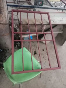 Rectangular Color Coated Mild Steel Window Frame Color Brown Thickness 4mm Style Rectangular Product Color Brown Finish Color - J.P.Steel Fabrication - India