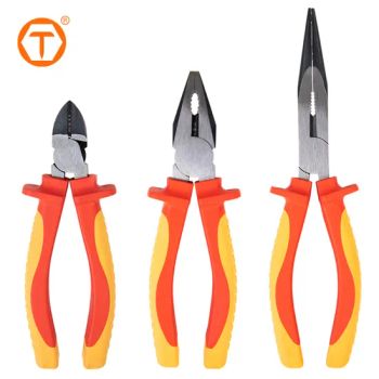 Alicates Multifunctional 1000V Electrician Insulated Tools 200mm Combination Long Nose VDE Pliers Set for Electronic Repairing - Hebei Sinotools Industrial Co., Ltd. - China