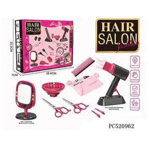 Pretend Play Preschool Educational Beauty Hair DIY Home Simulation Salon Hairdressing Tools Electric Hairdryer Set - Pretty Coast Plastic Toys Co., Ltd - China
