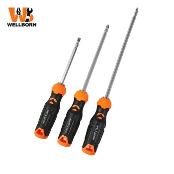 Comfortable E-002 Detachable Tire-Pattern Handle 2-in-1 Screwdriver for Lighting Installation - Wellborn Tools - China