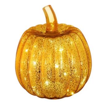 Party Decoration Glass Pumpkin Light LED Glowing Delicate Halloween Decorative Lamp Supplies for Thanksgiving Fall Decorations - Ningbo Dingwei Technology Co., Ltd. - China