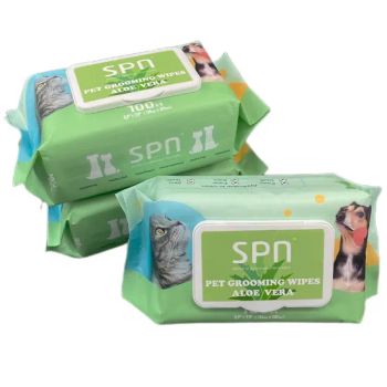 Customizable 60 80 120 PCS Organic Biodegradable Moist Pet Cleaning Dental Dander Finger Teeth Eye Ear Pet Wet Wipes - Hangzhou Special Nonwovens Co., Ltd. - China