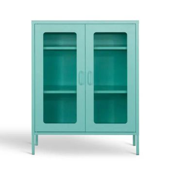 Home Metal Modern 2 Glass Doors Cache Accent Locker Cabinets - LUOYANG SHIDIU IMPORT AND EXPORT CO., LTD. - China