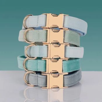 Hot Selling Luxury Velvet Corduroy Dog Collar Metal Buckle Width 2.5CM Brand Joypaws Condition New Trademark OEM HS Code 42010030 - Anhui Joypaws Co., Ltd. - China