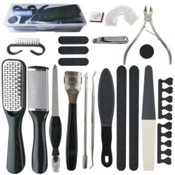 Professional Pedicure Tools Set 20 in 1 Stainless Steel Foot Care Kit Foot Rasp Dead Skin Remover Pedicure Kit Men Women Salon Home Best Gift - GOOD SELLER CO., LTD. - China