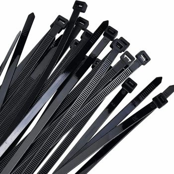 Cable Zip Ties,Black Multi-Purpose Self-Locking Nylon Teeth Grip, 100 mm - P R Interprise - India
