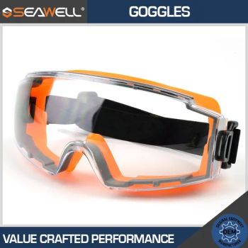 Adjustable Industrial Eye Protection Comfortable Goggles Origin China Lens Material PC Trademark SEAWELL Wearing Style Headband - UNIMAX CONSTRUCTION EQUIPMENT (JINAN) CO., LTD. - China