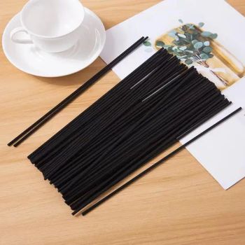 Hot Sale 3mm 3.5mm 4mm 5mm White Black Fiber Reed Sticks Glue Free Reed Rattan Diffuser Sticks Fragrance Fiber Stick - Xuzhou Honghua Glass Technology Co., Ltd. - China