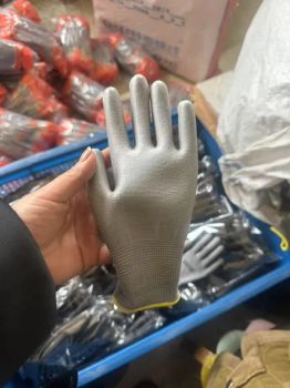 4131X Black Polyester Nylon PU Coated Gloves Polyurethane Palm Fit Guantes De Trabajo Protective Safety Work Gloves for Assembly - Qingdao Ally Trust Industry Co., Ltd. - China
