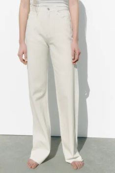 Wholesale Hight Waist Women Jeans White Wide Leg Loose Denim Jeans - G-TOP GARMENTS CO., LTD. - China