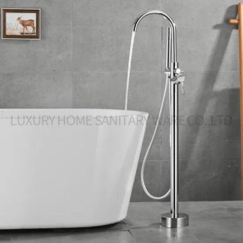 Luxury Home Fashion Style Chrome Round Floor Standing Bathtub Faucet - Wenzhou Luxury Home Sanitary Ware Co., Ltd. - China