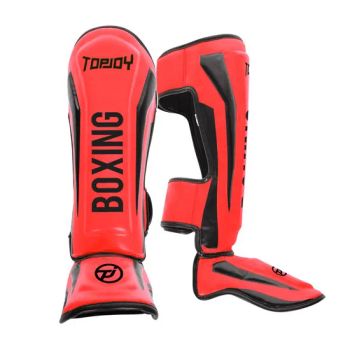 Wear Resistant Leather Taekwondo Kick Coaching Training Shield Boxing Shin Guards - Maanshan Top Joy Technology Co., Ltd. - China