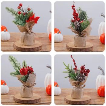 Desktop Artificial Plastic Mini Christmas Tree with Decorations Xmas Tabletop Tree - Yiwu Shuangyuan Christmas Artware Co., Ltd. - China