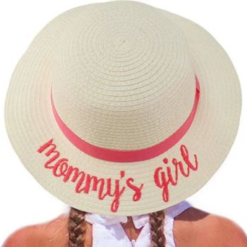 Trendy Girls Embroidered Wide Brim Straw Hat for Summer Size 55-60 Style Solid Season Summer Trademark OEM Brim With - Sungnan Import & Export Co., Ltd. - China