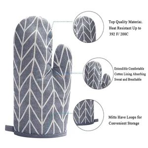Wholesale Exterior and Soft Terry Cloth Lining Oven Mitts Size L Crowd All Pattern Plant Type Oven Mitts Model NO. - Zibo Ruijia Textile Co., Ltd - China