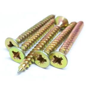 High Quality Pozi Drive Chipboard Screw Flat Csk Head Yellow Zinc Plated - Tianjin Bell Technology Co., Ltd. - China