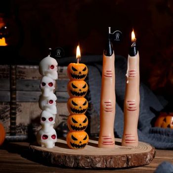 Wholesale Home Decor Halloween Long Stick Aromatherapy Candles Skull Pumpkin Party Gift Creative Scented Candle - Sichuan Hongchen Ruihe Trade Co., Ltd. - China