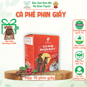 Bazan Đỏ Drip coffee bags Men’s Coffee, convenient with 10 filter bags. - Công Ty TNHH Sản Xuất Thương Mại Và Dịch Vụ Bazan Đỏ - Vietnam