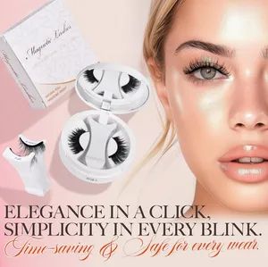 Magnetic Eyelashes Black Synthetic 60g MOQ3PCS 15D Convenient - Honglida Technology Company Limited - China