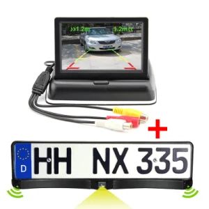 4.3" Foldable Car Monitor+3in1 European/Russia License Plate Radar Visual Camera - Shenzhen Camedio Technology Co., Ltd. - China