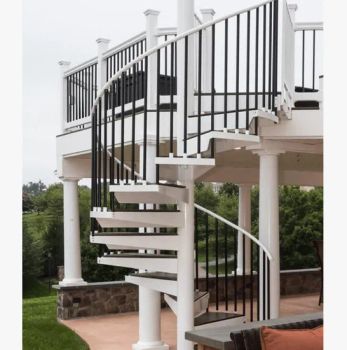 Villa Indoor Glass Tread Steel Balustrade Spiral Stairs Origin China Trademark ACE Structure Spiral Bench Multi Stair Model NO. - Shenzhen Ace Architectural Products Co., Limited - China