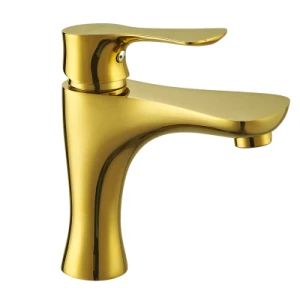 New Artistic Design Brass Single Lever Gold Plated Basin Faucets - Zhejiang Baisida Sanitary Co., Ltd. - China
