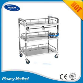 Medical Stainless Steel Instrument Hospital Trolley (PW-803) - Pioway Medical Lab Equipment Co., Ltd. - China
