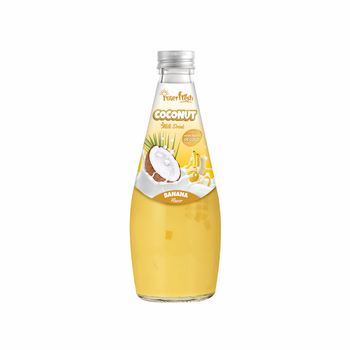 290ml Interfresh Coconut Milk with Nata de Coco Banana flavor   - INTERFRESH FOOD AND BEVERAGE COMPANY LIMITED - Vietnam