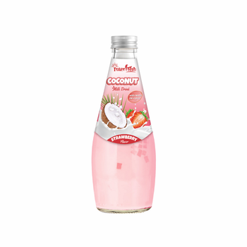 290ml Interfresh Coconut Milk with Nata de Coco Strawberry flavor - INTERFRESH FOOD AND BEVERAGE COMPANY LIMITED - Vietnam