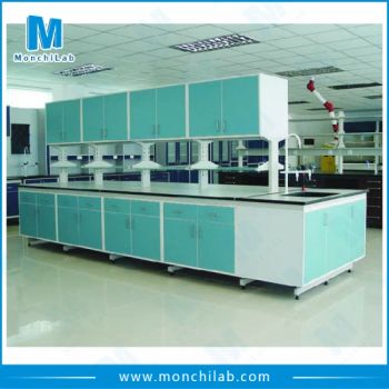 Chemistry Laboratory Steel Lab Island Bench with Hanging Cabinet - Guangzhou Monchi Lab Technology Co., Limited - China